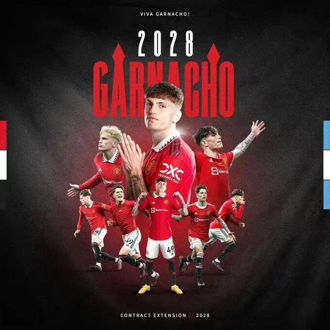 Garnacho e Manchester United renovam contrato até 2028